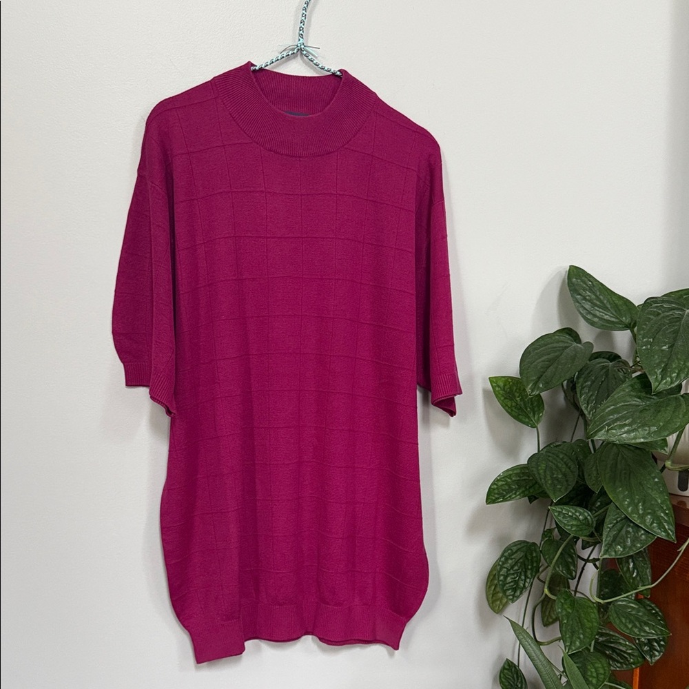 Paul Fredrick Men's Fuchsia Crewneck Sweater
